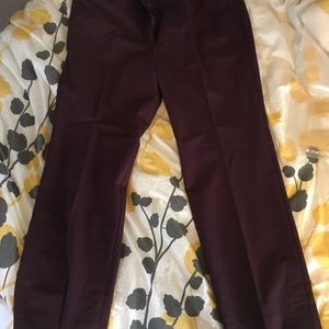 Ann Taylor modern fit burgundy dress pants size 16
